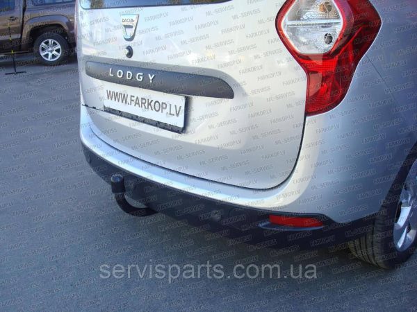 Польський фаркоп на Renault Dacia Lodgy 2012- (Рено Лоджі) без підрізу бампера