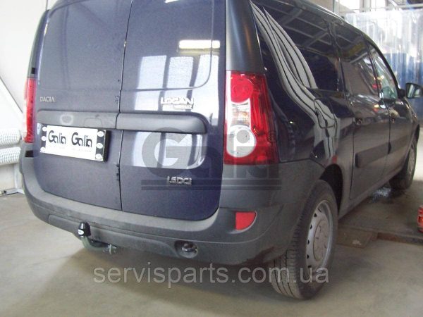 Оцинкований фаркоп на Dacia Logan MCV 2007-2013 (Renault Logan универсал) без підрізу бампера.