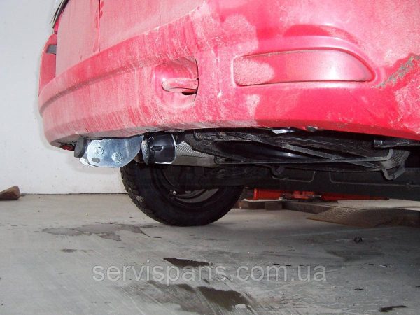 Оцинкований фаркоп на Dacia Logan MCV 2007-2013 (Renault Logan универсал) без підрізання бампера Швидкознімний автомат на ручці - Зображення 4
