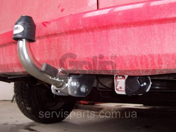 Оцинкований фаркоп на Dacia Logan MCV 2007-2013 (Renault Logan универсал) без підрізання бампера Швидкознімний автомат на ручці - Зображення 6