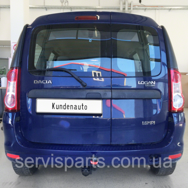 Польський фаркоп на Dacia Logan MCV 2007-2013 (Renault Logan универсал) без підрізу бампера. - Зображення 9