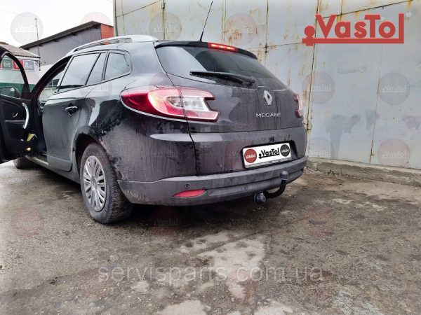 Фаркоп з'ємний гак на Renault Megane Grandtour III 2009-2016 (універсал) без підрізу бампера - Зображення 4