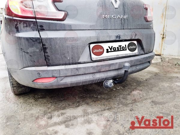 Фаркоп з'ємний гак на Renault Megane Grandtour III 2009-2016 (універсал) без підрізу бампера