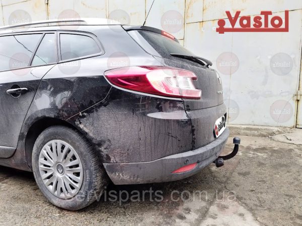 Фаркоп з'ємний гак на Renault Megane Grandtour III 2009-2016 (універсал) без підрізу бампера - Зображення 5