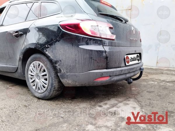 Фаркоп з'ємний гак на Renault Megane Grandtour III 2009-2016 (універсал) без підрізу бампера - Зображення 9