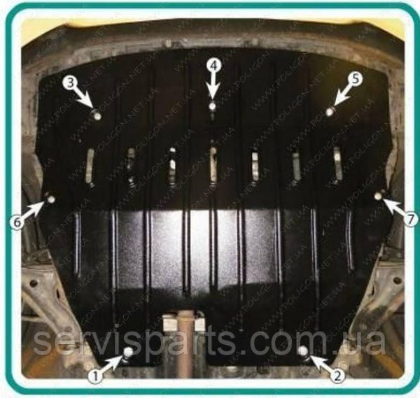 Захист двигуна Chevrolet Spark M400 2016+ (Шевроле Спарк)