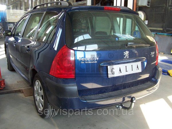 Оцинкований фаркоп на Peugeot 307 SW 2002-2008 (Пежо 307) без підрізу бампера. - Зображення 2