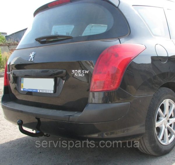 Фаркоп знімний гак на Peugeot 308 SW 2007-2014 (без підрізу бампера)