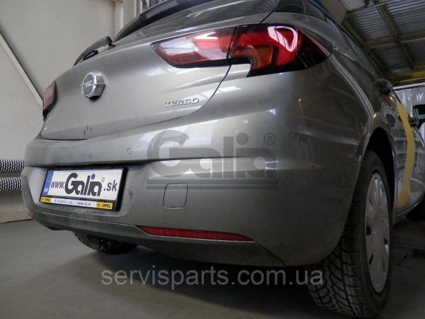 Оцинкований фаркоп Opel Astra K 2016-2021 без підрізування бампера Швидкознімний автомат на ручці
