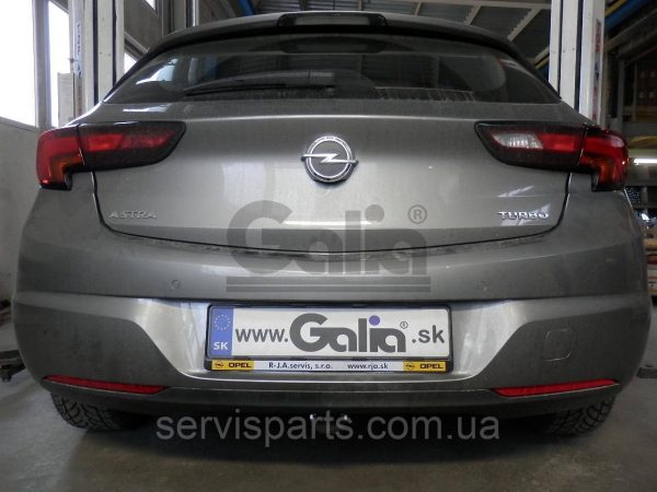 Оцинкований фаркоп Opel Astra K 2016-2021 без підрізування бампера Швидкознімний автомат на ручці - Зображення 5