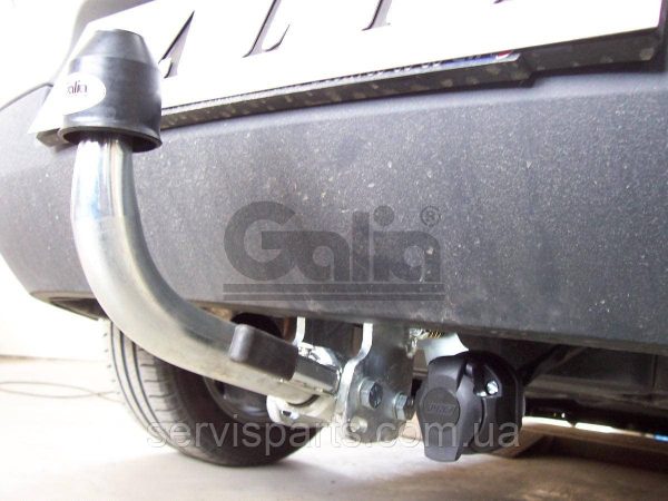 Оцинкований фаркоп на Renault Scenic III 2009-2015 (Ріно Сцінік) без підрізу бампера Швидкознімний автомат на ручці