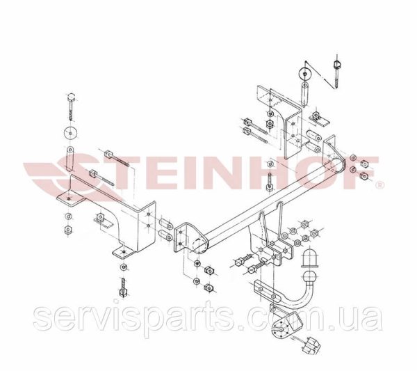 Польський фаркоп Opel Combo C 2001-2012 (Опель Комбо С) - Зображення 2