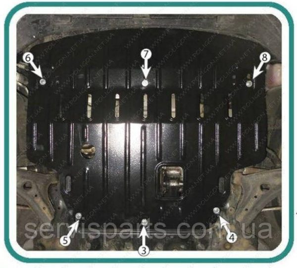 Захист двигуна Ford Fiesta МК8 2017+ (Форд Фієста МК8) - Зображення 2