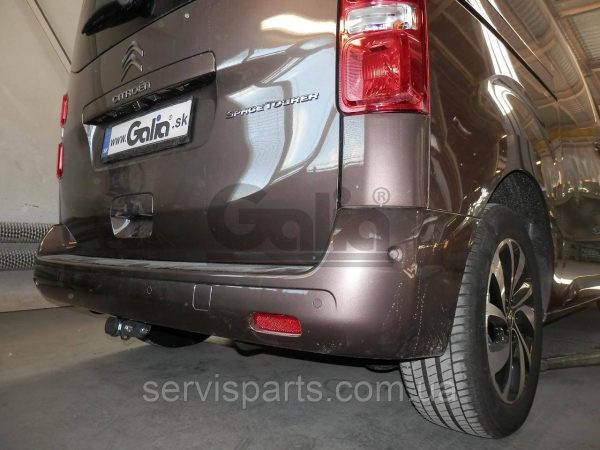 Оцинкований фаркоп на Peugeot Expert III 2016- (Пежо Експерт 3) без підрізання бампера Швидкознімний автомат на ручці - Зображення 4