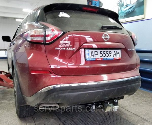 Знімний фаркоп на Nissan Murano Z52 2014- (Нісан Мурано) Американська вставка під квадрат - Зображення 2