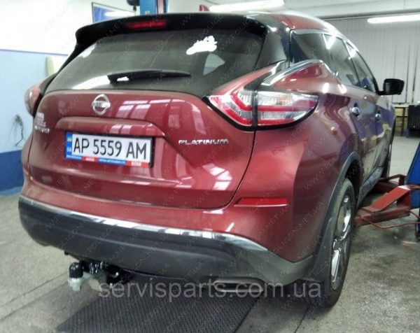 Знімний фаркоп на Nissan Murano Z52 2014- (Нісан Мурано) Американська вставка під квадрат - Зображення 5