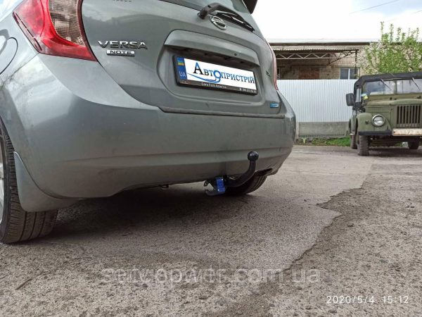 Знімний гак фаркоп на Nissan Note Versa USA 2013-2026 (Нісан Ноут Верса) - Зображення 2