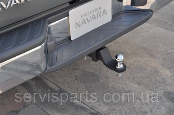 Знімний гак фаркоп на Nissan Navara D40 2005-2015 (Нісан Навара) без підрізу бампера американська вставка під квадрат - Зображення 6