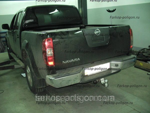 Знімний гак фаркоп на Nissan Navara D40 2005-2015 (Нісан Навара) без підрізу бампера американська вставка під квадрат - Зображення 7