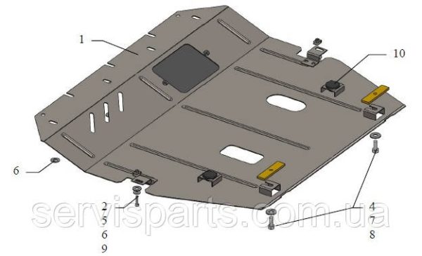 Захист двигуна Nissan Sentra 7 B17 2012-2020 (Ніссан Сентра) - Зображення 4