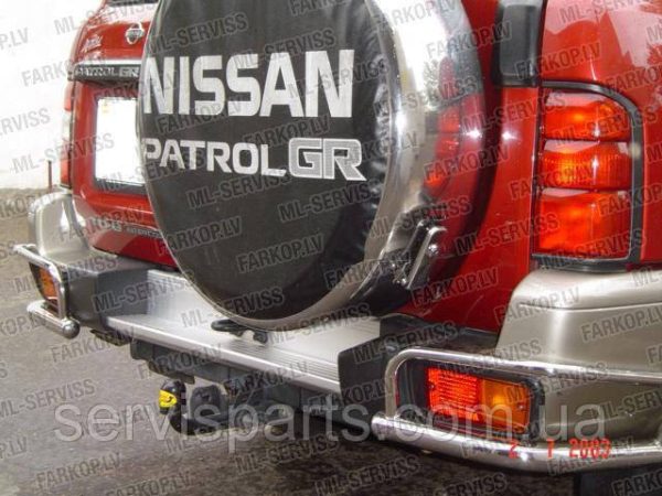 Польський фаркоп на Nissan Patrol Y61 1997-2010 (Нісан Патрол) без підрізу бампера - Зображення 6