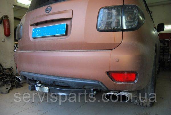 Польський фаркоп на Nissan Patrol Y62 2010- (Нісан Патрол) без підрізу бампера