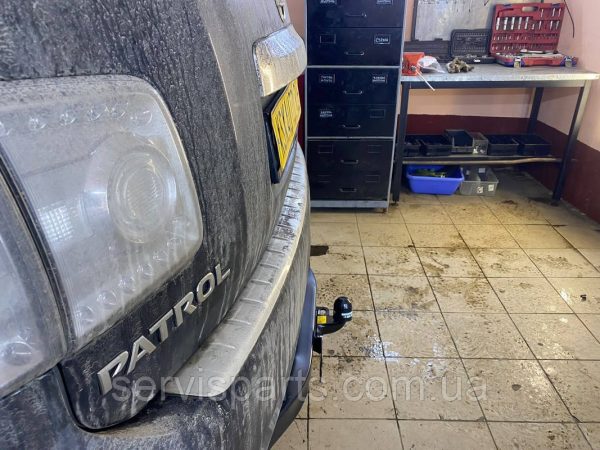Польський фаркоп на Nissan Patrol Y62 2010- (Нісан Патрол) без підрізу бампера - Зображення 4