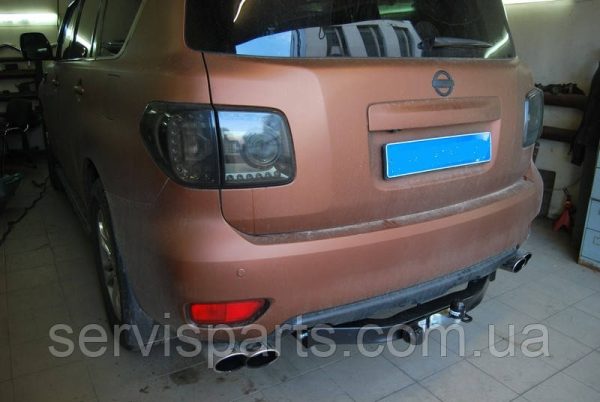 Польський фаркоп на Nissan Patrol Y62 2010- (Нісан Патрол) без підрізу бампера - Зображення 2