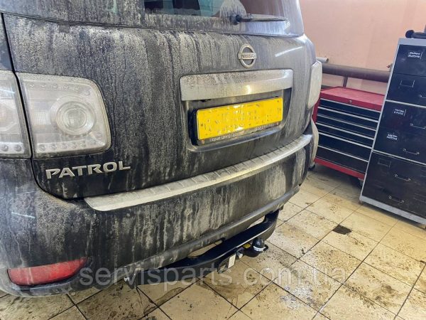 Польський фаркоп на Nissan Patrol Y62 2010- (Нісан Патрол) без підрізу бампера - Зображення 7