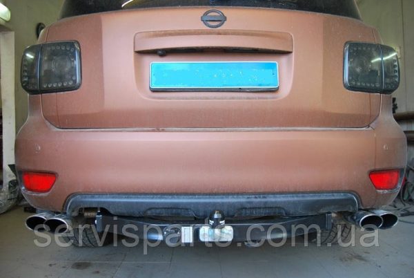 Польський фаркоп на Nissan Patrol Y62 2010- (Нісан Патрол) без підрізу бампера - Зображення 5