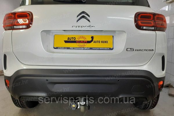 Оцинкований фаркоп на Citroen C5 Aircross 2017- (Сітроен С5 Айркрос) Швидкознімний автомат на ручці - Зображення 9
