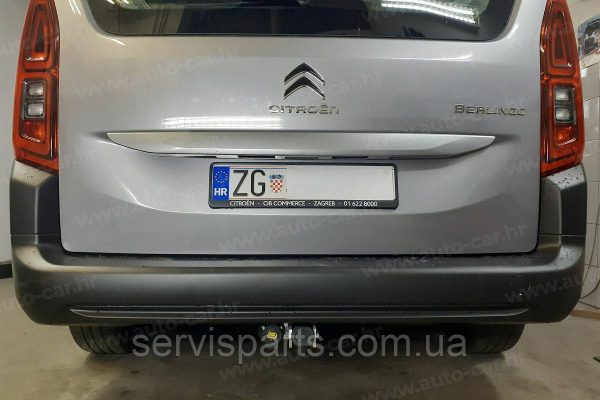 Оцинкований фаркоп на Peugeot Partner XL III 2018- (Long база) Швидкознімний автомат на ручці - Зображення 5