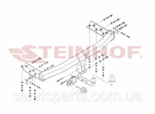 Знімний фаркоп на Nissan X-Trail T30 2001-2007 - Зображення 8