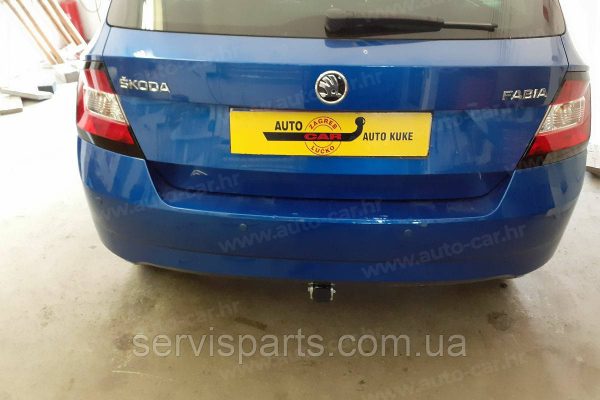 Оцинкований фаркоп на Skoda Fabia III Хетчбек 2014-2018 (Шкода Фабія) Швидкознімний автомат на ручці - Зображення 10
