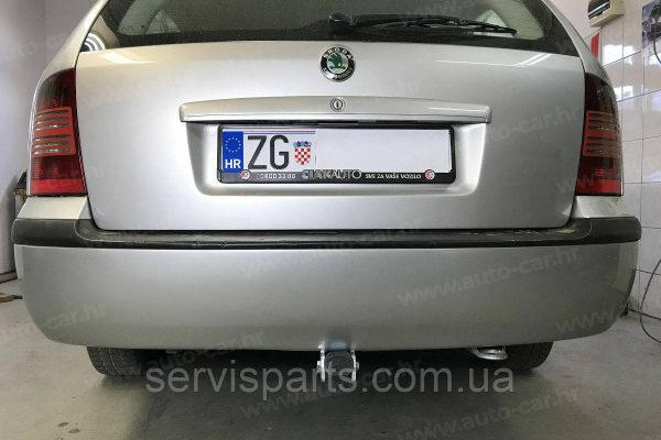 Оцинкований фаркоп на Skoda Octavia A4 Tour 1997-2010 окрім 4x4 Швидкознімний автомат на ручці - Зображення 5