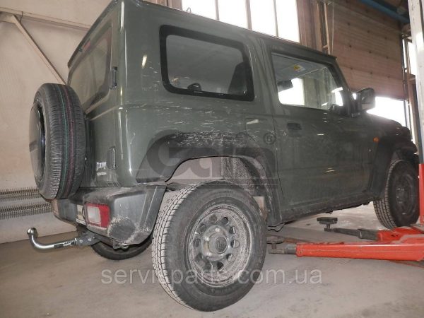 Оцинкований фаркоп на Suzuki Jimny 2019- (Сузукі Джимні) Швидкознімний автомат на ручці - Зображення 4