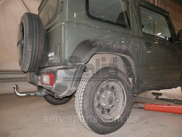 Оцинкований фаркоп на Suzuki Jimny 2019- (Сузукі Джимні) Швидкознімний автомат на ручці - Зображення 5