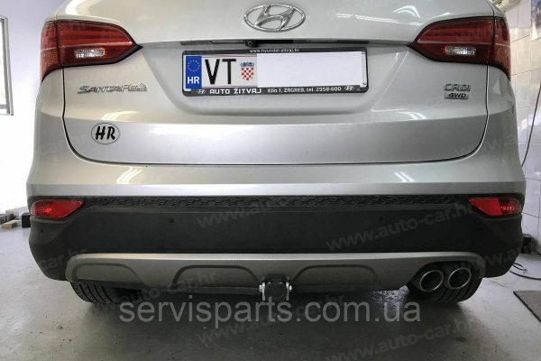 Фаркоп оцинкований Hyundai Santa Fe 2012-2018 (Хундай Санта Фе) Швидкознімний автомат на ручці - Зображення 7