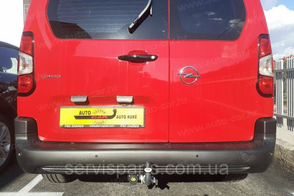 Оцинкований фаркоп Opel Combo E Long 2018- (Опель Комбо Е) Швидкознімний автомат на ручці - Зображення 2