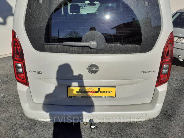 Оцинкований фаркоп Opel Combo E Long 2018- (Опель Комбо Е) Швидкознімний автомат на ручці - Зображення 8