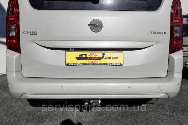 Оцинкований фаркоп Opel Combo E Long 2018- (Опель Комбо Е) Швидкознімний автомат на ручці - Зображення 10
