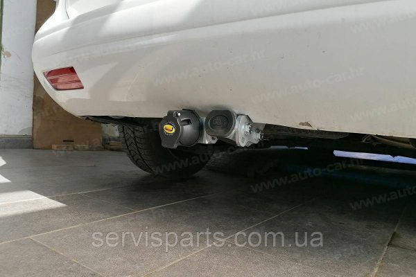 Оцинкований фаркоп на Peugeot 5008 2009-2016 (Пежо 5008) Швидкознімний автомат на ручці
