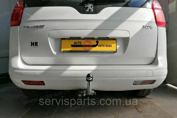 Оцинкований фаркоп на Peugeot 5008 2009-2016 (Пежо 5008) Швидкознімний автомат на ручці - Зображення 10