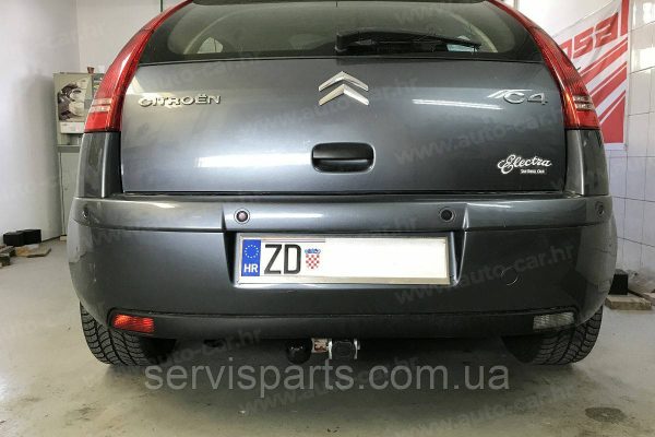 Оцинкований фаркоп на Peugeot 308 2007-2013 хетчбек (без зняття бампера) Швидкознімний автомат на ручці - Зображення 3