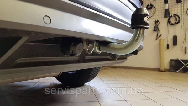 Оцинкований фаркоп Volkswagen Tiguan 2016- (Фольксваген Тігуан) Швидкознімний автомат на ручці - Зображення 10