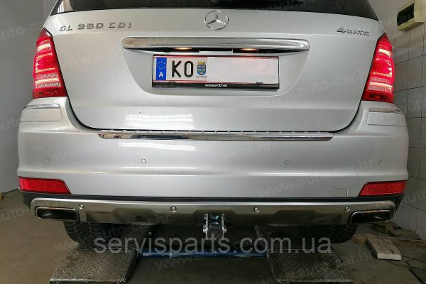 Оцинкований фаркоп на Mercedes-Benz GL W166 2011-2015 Швидкознімний автомат на ручці - Зображення 3