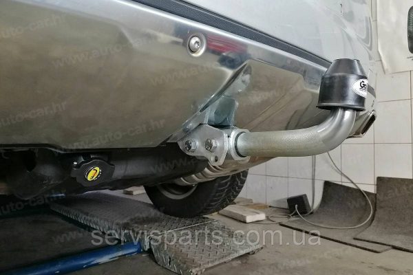 Оцинкований фаркоп на Mercedes-Benz GL W166 2011-2015 Швидкознімний автомат на ручці - Зображення 5
