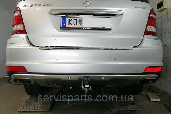 Оцинкований фаркоп на Mercedes-Benz GL W166 2011-2015 Швидкознімний автомат на ручці - Зображення 6