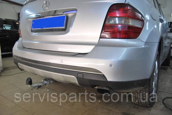 Оцинкований фаркоп на Mercedes-Benz ML W164 2005-2011 Швидкознімний автомат на ручці - Зображення 4