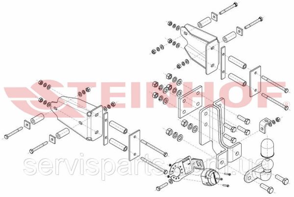 Польський фаркоп на Mercedes-Benz ML W163 1997-2005 - Зображення 5